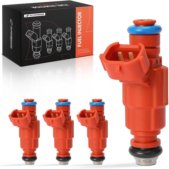 A-Premium Fuel Injectors Compatible with Nissan Sentra 2000 2001 2002 L4 1.8L, Gas, Set of 4, Replace# 166005M100, 0280155937