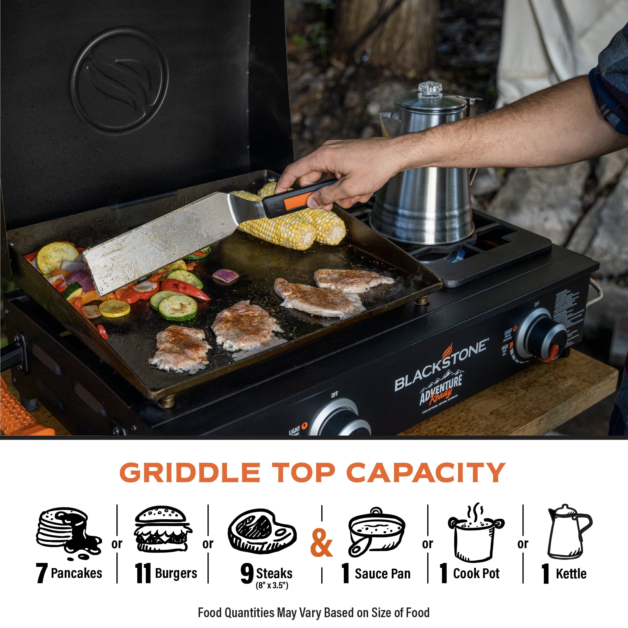Blackstone Adventure-Ready 17 Gas Griddle with Electric Air Fryer
