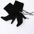 thumbnail image 4 of TIREOW Women's Over The Knee Suede Boots Sexy Pointed Toe Solid Color Thigh High Chunky High Heel Boot Pull On Stretchy Long Boots Zipper Lace Up Long Boots, 4 of 7
