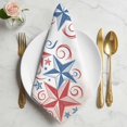 thumbnail image 2 of American Star Cloth Napkins, Blue Red Patriotic 4th of July Ombre Washable and Reusable Dinner Napkins Set of 2, Table Napkin for Kitchen Party Birthday Wedding Hotel Housewarming 20"x20", 2 of 9