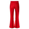 thumbnail image 4 of iiniim Pantalons Évasés pour Filles, Taille Élastique avant, Leggings de Danse Yoga Athlétiques, Pantalons de Danse Rouges 14, 4 of 6