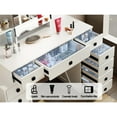 thumbnail image 6 of Jopath Vanity Desk with Sliding Mirror and Lights,Farmhouse Makeup Table Desk with 11 Drawers,Vanity Makeup Table with Sponge Soft Stool,White, 6 of 7