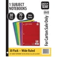 thumbnail image 3 of Pen+Gear Wide Ruled 1-Subject Notebook, 8" x 10.5", Assorted Colors, 70 Sheets, 30 Count, 3 of 8