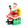 thumbnail image 2 of Estatua navideña Figura de Papá Noel Suministros para fiestas navideñas Centro de mesa Regalo Festival Figura en miniatura Escultura con caja de regalo, 2 of 8