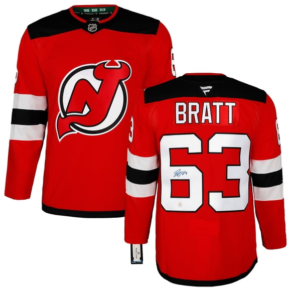 Jesper Bratt Autographed New Jersey Devils Fanatics Premium Jersey