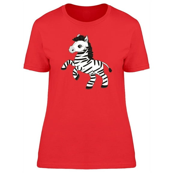 Cute Baby Zebra  T-Shirt Women -Image by Shutterstock, Female x-Large