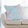 thumbnail image 1 of LR Resources PILLO07371MLTIIPL Coussin Carré Imprimé Floral Bleu Ciel 18 x 18 Po. - Multi Couleur, 1 of 1