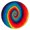 Colorful Tie Dye, variant on Colorful Tie Dye Pattern Round Fitted Tablecloth with Elastic Edge,Dining Table Cover Waterproof,Outdoor Round Tablecloth for Camping,Dining,Indoor and Outdoor