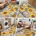 thumbnail image 6 of Farmhouse Sunflowers Area Rugs Collection 4'x6', Rustic Barn Doors Flowers Butterfly Wooden Non Slip Indoor Rectangle Throw Runner Rug Floor Mat Carpet for Living Room Dining Table Bedroom Nursery, 6 of 9