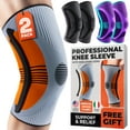 thumbnail image 1 of Rodillera DR. BRACE ELITE con estabilizador de tamaño (paquete de 2). Rodillera para mujeres y hombres, ideal para entrenamiento, deportes y uso diario. Manga de compresión para máxima sujeción del do, 1 of 5