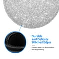 thumbnail image 5 of Disketp Silver Glitter Small Mouse Pad 7.9x7.9 Inches,Washable Round Mousepad For Office Laptop Computer,Non-Slip Rubber Base Mouse Pads For Wireless Mouse, 5 of 9