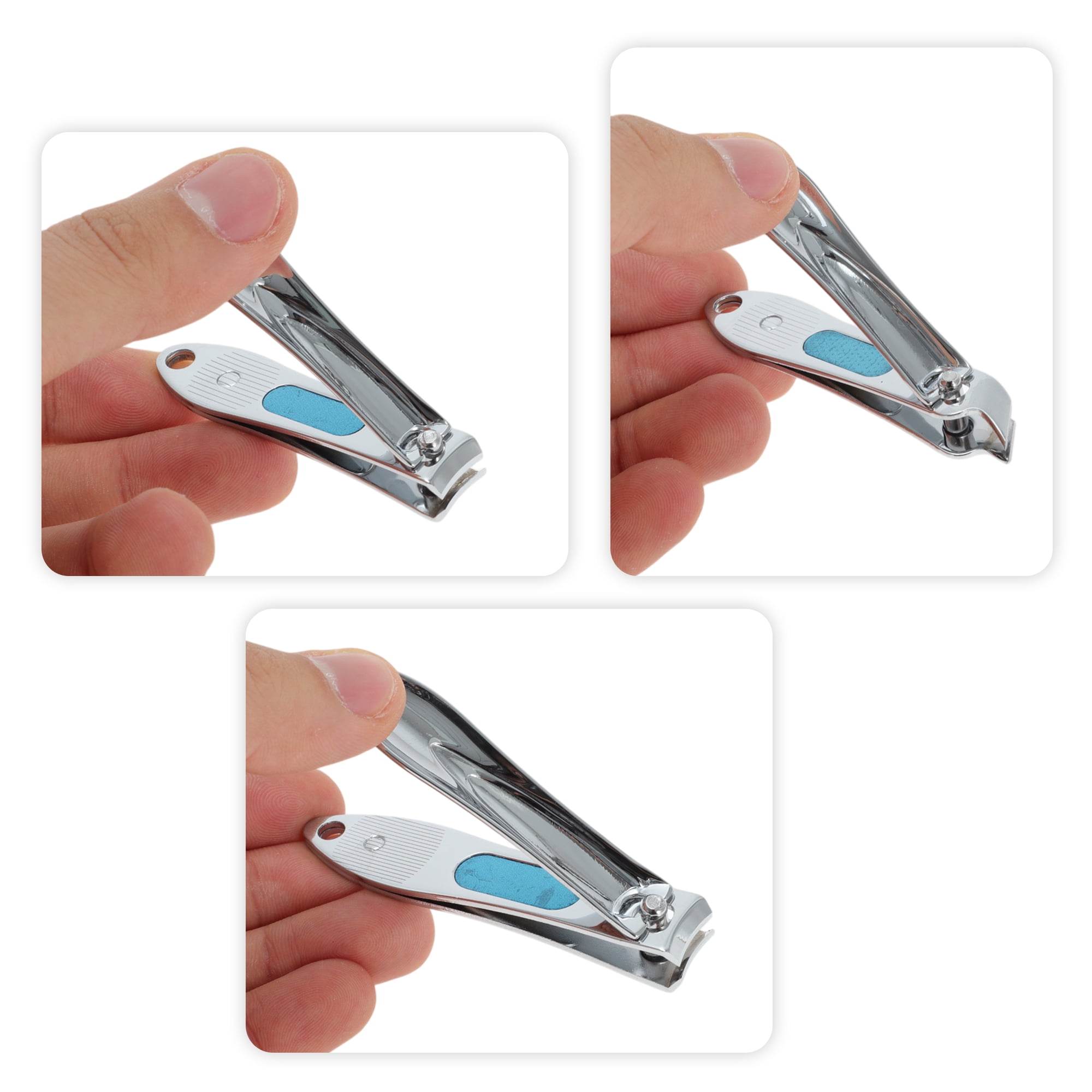 Unique Bargains 3pcs Convenient Nail and Toenail Clippers Set 3.15" Length Silver