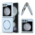 thumbnail image 3 of Innens Case for Samsung Galaxy Z Flip 5 5G Liquid Silicon Magnetic Cover with Camera Lens Film, Blue, 3 of 16