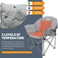 thumbnail image 3 of MOPHOTO Heated Camping Chair, Padded Camp Chair Round Moon Saucer Folding Lawn Chair Outdoor Chair, Oversized Patio Lounge Chairs Portable Folding Camping Chairs Heated Chair, 2 Pack, 3 of 9