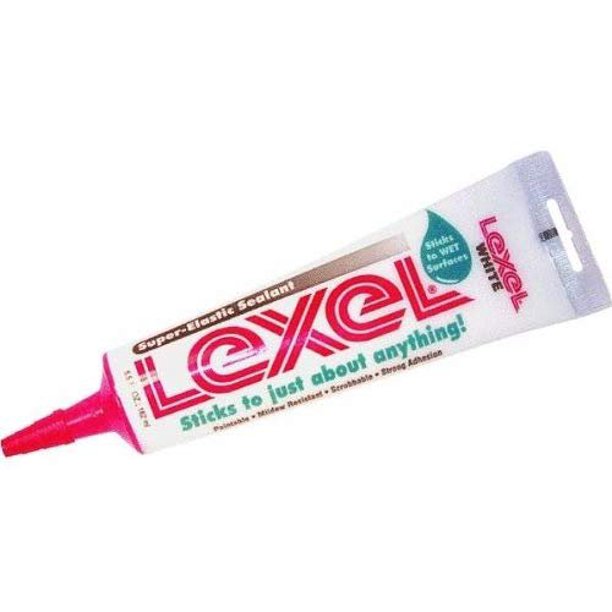 Lexel White Weatherproofing Caulk 3.5 oz.