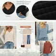 thumbnail image 3 of SUNBS Long Sleeve Shirts for Women V Neck Fall Sweater Fashion Outfits Tunic Tops, 3 of 9