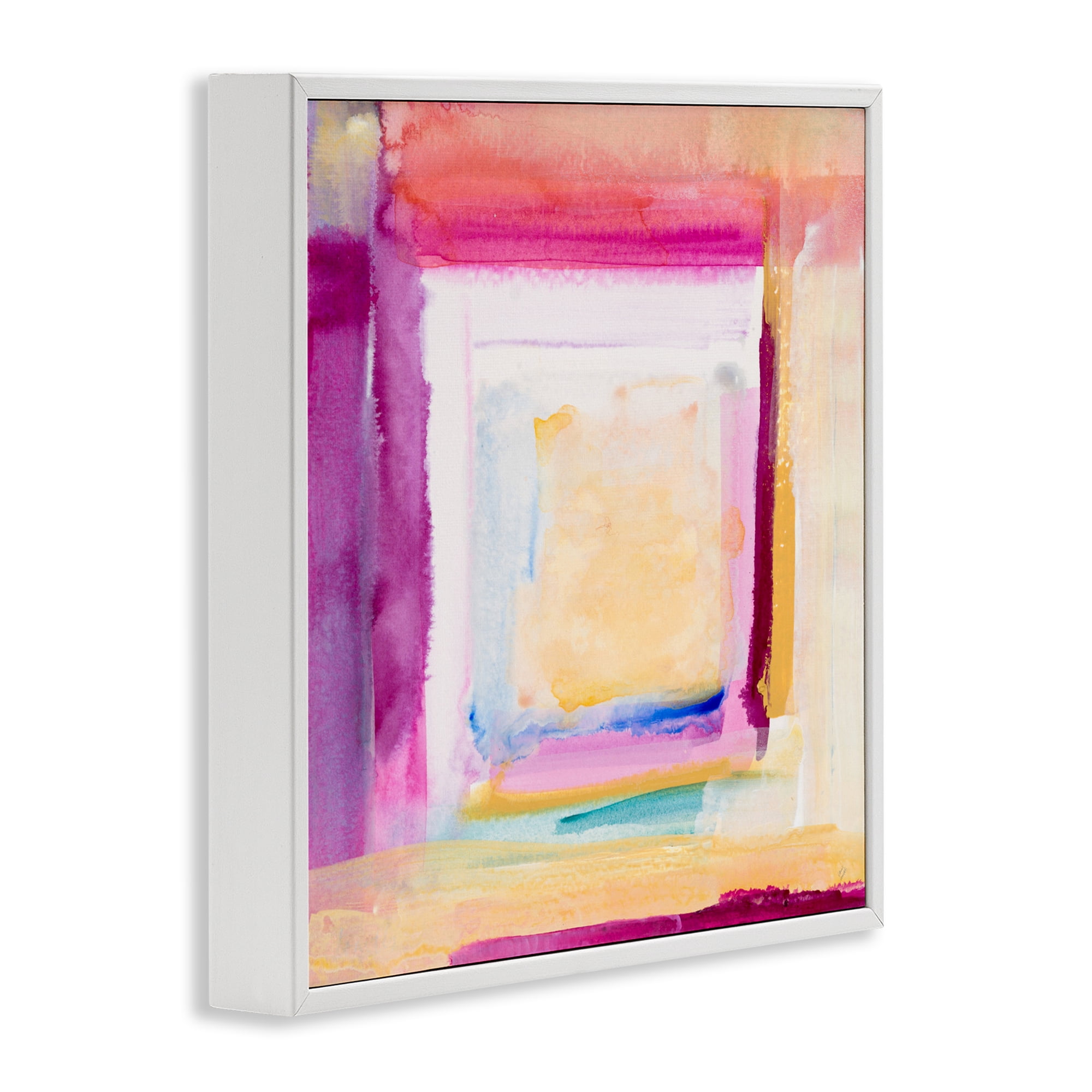 Stupell Industries Vibrant Layers New Day White Framed Giclee Art, design by Lanie Loreth