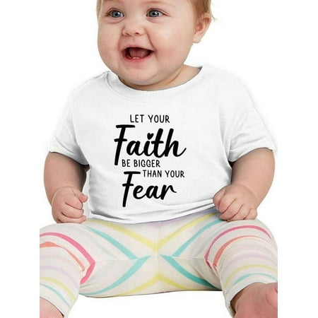 

Let Faith Be Bigger Than Fear T-Shirt Infant -Smartprints Designs 24 Months