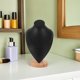thumbnail image 3 of Exhibidor de collares: Expositor de collares con busto de maniquí de madera - Soporte multiusos para joyas en vitrinas de boutiques - Organizador de maniquíes de joyería, 3 of 7