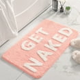 thumbnail image 3 of RFUGUG Bathroom Rugs, Get Naked Bath Mat Cute Letter Toilet Carpets Funny Non Slip Bathtub Decor Mats Super Absorbent Floor Rugs, Machine Washable Bahtmat for Tub, Shower, Bedroom, 16x24 Inches, 3 of 6
