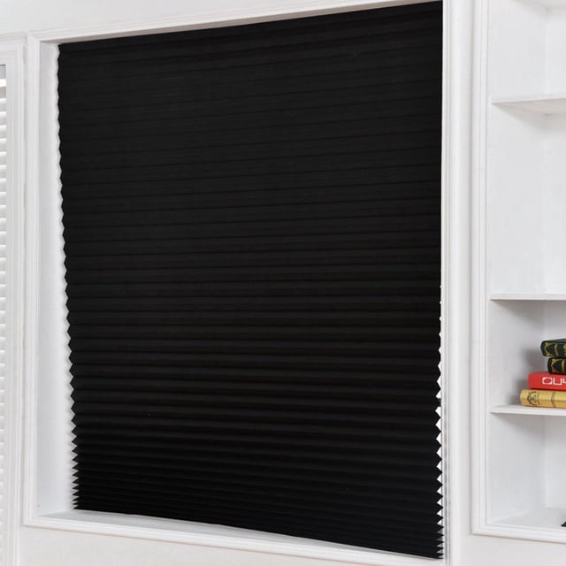 Blackout Curtains Cordless Light Filtering Pleated Fabric Shade Install 4 Clips Pleated Curtain