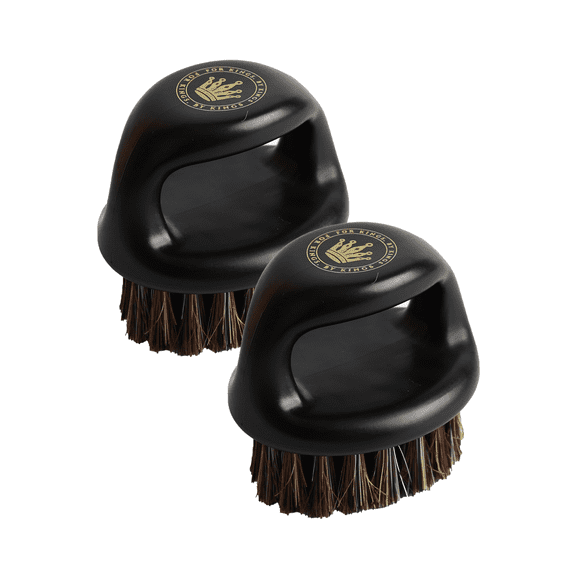 2-Pack Crown Hair Brush Wavers Barbers Beard Brush