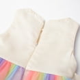 thumbnail image 5 of Uhnice Little Girl's Sequin Sleeveless Mesh Rainbow Dress for Wedding Party (Yellow, 8-9- Years/160), 5 of 7