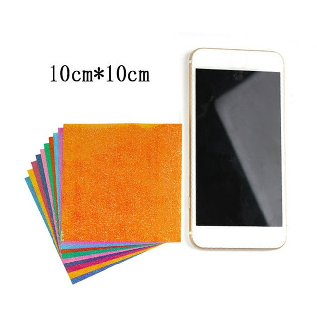 BUYISI Creative Paper Crafting 50Pcs Square Shining Origami Set For Diy Decorations 50Pc 10X10Cm