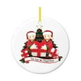 thumbnail image 2 of Lilgiuy Personalized Christmas Ornaments Family of 2/3/4/5/6 Christmas Hanging Ornament, Christmas Tree Decoration Gifts, 3.15" × 3.15" (2 Members), 2 of 6