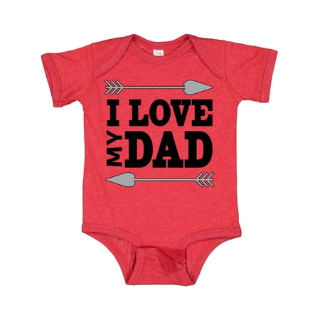

Inktastic I Love My Dad- Hearts and Arrows Gift Baby Boy or Baby Girl Bodysuit