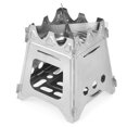 thumbnail image 5 of NFTIGB Portable Folding Stainless Steel Wood Burning Camping Stove with Alcohol Tray, Silver (5.8 x 5.8 x 7.1 inches / 14.7 x 14.7 x 18.0 cm), 5 of 7
