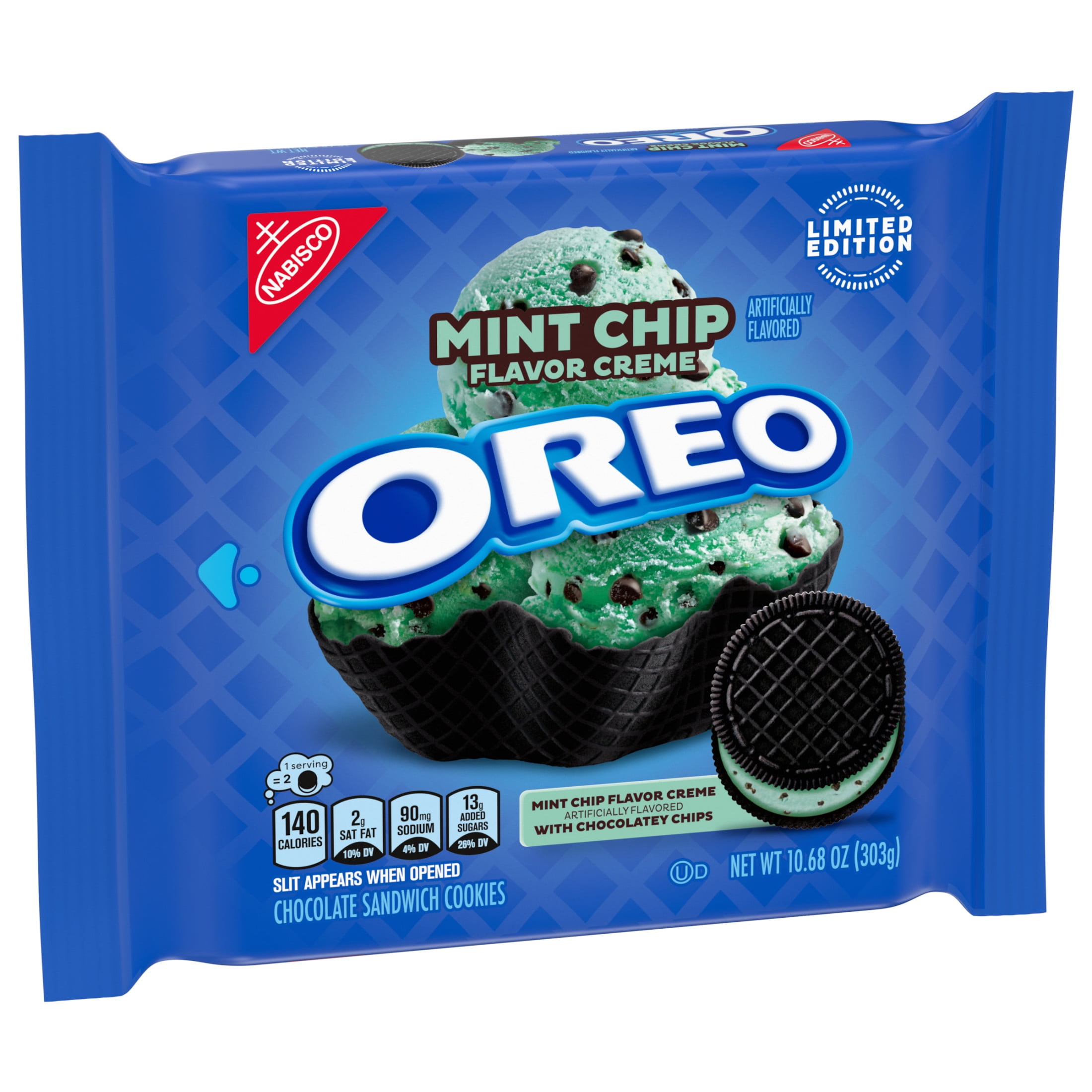 (6 pack) OREO Mint Chip Chocolate Sandwich Cookies, Limited Edition, 10.68 oz