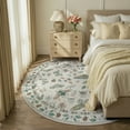thumbnail image 5 of Moynesa 6' Insect Round Area Rug, Washable Round Rugs Ultra-Thin Non-Slip, Vintage Botanical Accent Large Circle Carpet for Living Room Bedroom Dining Room Playroom, Beige, 5 of 12