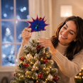 thumbnail image 5 of Comic Style Superhero Web Spiral Christmas Tree Topper with Spring Base and Action Graphic for Holiday Decor, 5 of 9