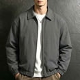 thumbnail image 2 of MXALUOB Men's Plaid Shirt Jackets Zip Up Checkered Elastic Cuff Fashion Jacket with Collared Lightweight Casual Tops Classic Fall Outerwear, 2 of 6