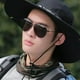 thumbnail image 4 of Sombrero para el Sol para Hombre, Sombrero de Pescador semitranspirable de ala Grande a la Moda de Verano para Hombres, para Exteriores, Negro YUNYI BRAND  Deportes, 4 of 5
