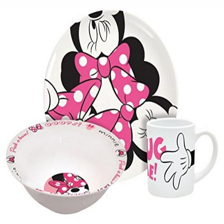 Disney Minnie Hug Me Dinnerware Set, 3-Piece