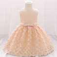 thumbnail image 1 of SDJMa - Vestido de fiesta de cumpleaños con lazo y cuentas de sirena para niñas pequeñas, 1 of 8