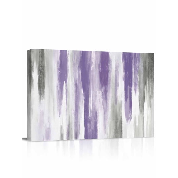 Purple Gray Wall Art for Living Room,Canvas Picture Wall Decor for Bathroom Bedroom,Vintage Country Abstract Gradient Aesthetic Painting Artwork for Office Kitchen Hallway Dining Room Decor 20"x24"