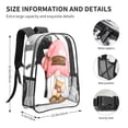 thumbnail image 4 of Honeii Coffee Gnome (1) Print Clear Backpack Heavy Duty Transparent Bag 17" See Through BookBag for Women Men Adults Work Festival Sports Travel, 4 of 7