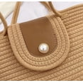 thumbnail image 3 of Kukuzhu Beach Bag for Women Handwoven Tote Bag Large Stylish Handbag Shoulder Bag for Travel Vacation, 3 of 7