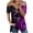 Purple, variant on Viikei Womens Tops 3/4 Sleeve Women Pirnt V-neck Short Sleeve Strapless T Shirt Polluver Blouse Tank Tops