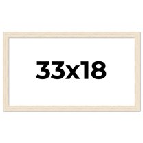 33x18 Frame White Real Wood Picture Frame Width 1.5 inches | Interior Frame Depth 0.5 inches | Barn
