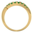 thumbnail image 5 of 0.235 ctw Wedding Band for Women - 18K Yellow Gold Simulated Emerald Stackable Eternity Ring, 5 of 6