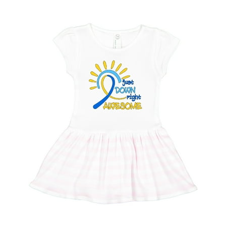 

Inktastic Just Down Right Awesome Down Syndrome Awareness Ribbon Gift Toddler Girl Dress