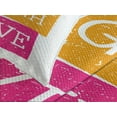 thumbnail image 4 of Ambesonne Live Laugh Love Quilted Bedspread Set 3 Pcs, Vibrant Joyous, King Size, Multicolor, 4 of 5