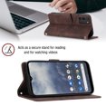 thumbnail image 4 of Compatible with Nokia G100 Classic Embossed PU Leather Case with Card Holder Shockproof Cover, 4 of 5