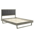 thumbnail image 4 of Modway Willow King Wood Platform Bed With Angular Frame in Gray Charcoal, 4 of 11