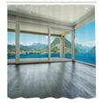 thumbnail image 3 of Ambesonne Seascape Shower Curtain, Ocean Forest Apartment, 69"Wx70"L, Forest Green White, 3 of 3