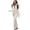 White, variant on Women One-Piece Ski Suit Ladies Warm Winter Jumpsuit Waterproof Windproof Snowsuit with Furry Hood for Skiing Mountaineering Snowboard